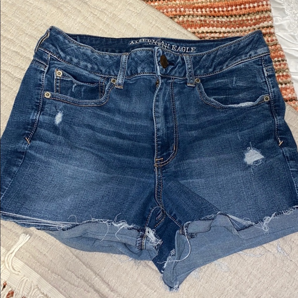 AE high rise short jean shorts